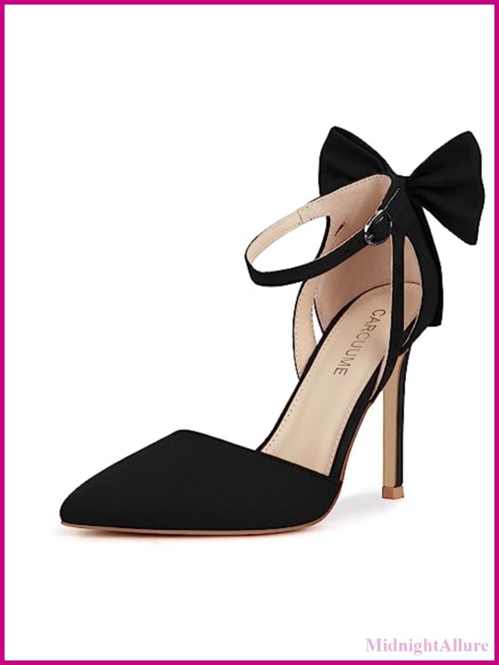 Women's Bow Stiletto Heels Pointed Toe Pumps Wedding Shoes